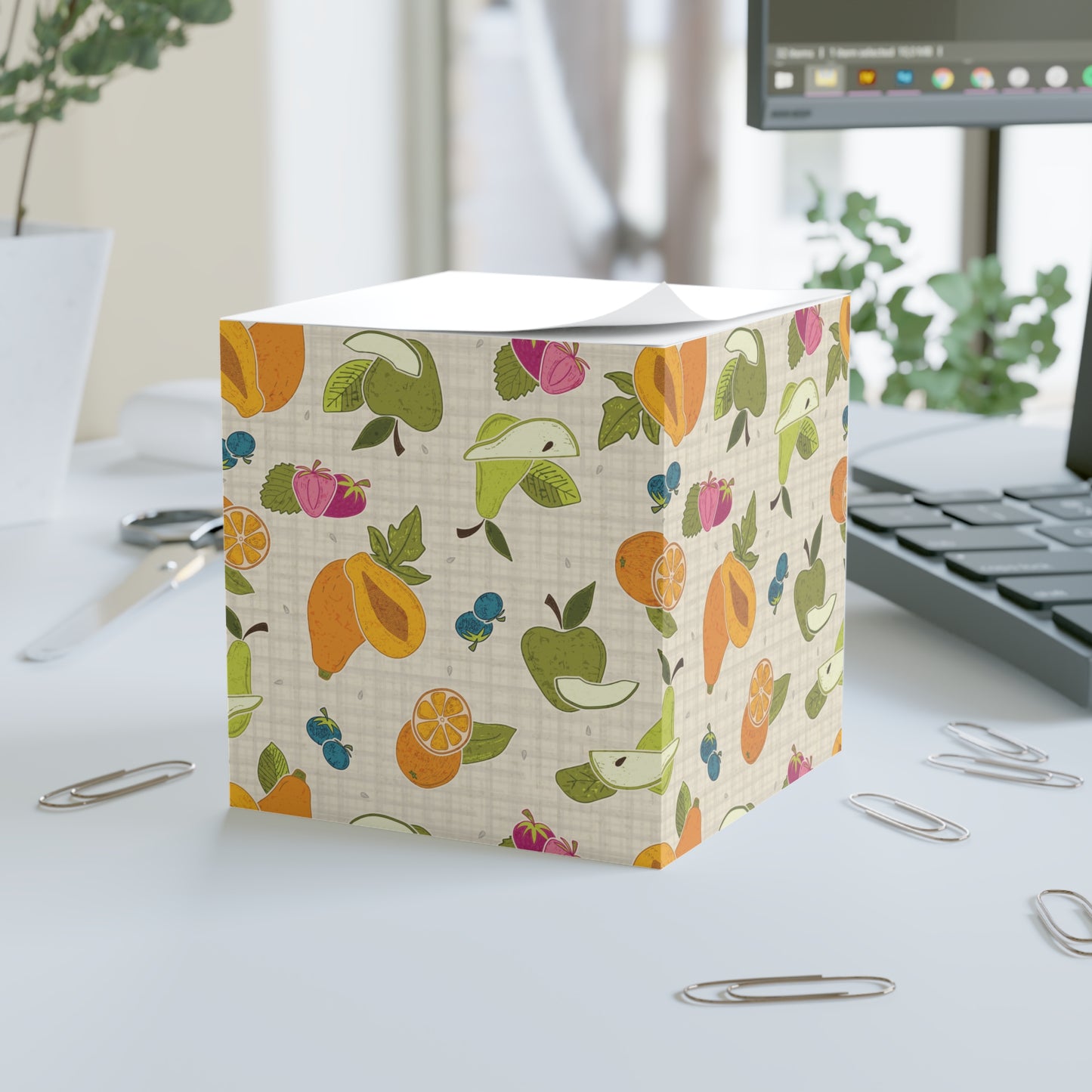 Fruit Bowl Note Cube