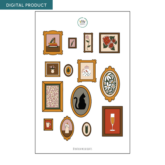 Gallery Wall Digital Sticker Set