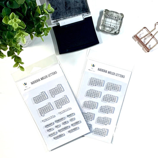 Mini Calendar Stamp Set